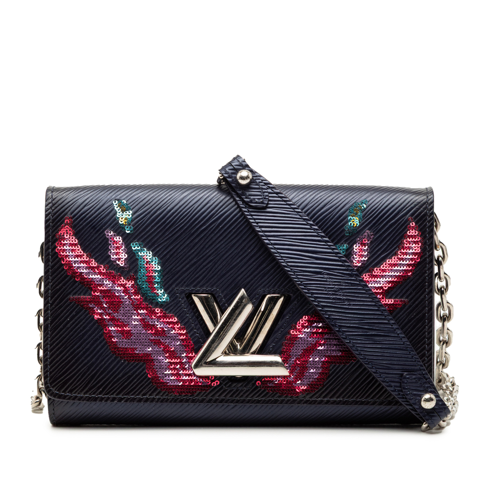 Pre-Loved Louis Vuitton Epi Sequin Flames Twist Chain Wallet